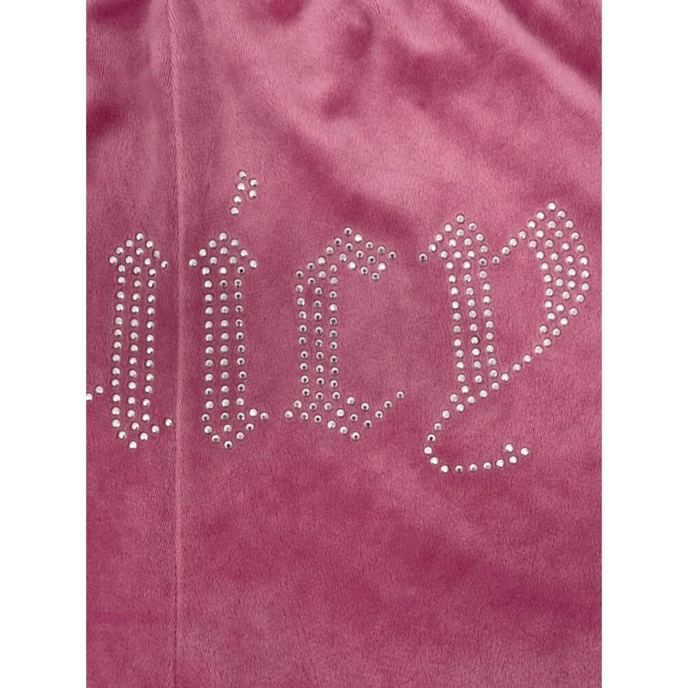 Juicy Couture Rhinestone Logo Pink Velour Lounge Shorts XL Y2K Revive - Picture 7 of 13